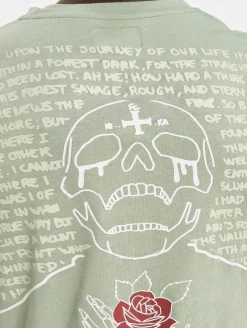 T-Shirts & Tank Tops*Sixth June Totenkopf T-Shirt grün