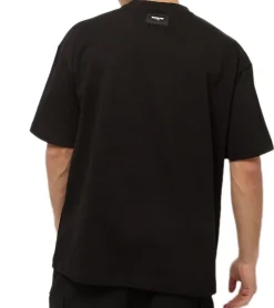 T-Shirts & Tank Tops*Sixth June Vintage Herren Baumwoll-Shirt Rundhals-Shirt mit farbigen Adler-Print T-Shirt M23742ETS Schwarz