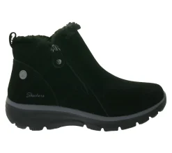 Boots & Stiefel*Skechers Damen Easy Going High Zip 2 Ankle-Boots mit Air-Cooled Memory-Foam Winter-Schuhe Waterproofed 168042 Schwarz