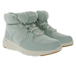 Boots & Stiefel*Skechers Damen Glacial Ultra Trend Up Ankle-Boots mit Ultra Go-Dämpfung Winter-Schuhe mit Air Cooled-Goga Mat 144194 Türkis/Blau oder Oliv-Grün