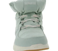 Boots & Stiefel*Skechers Damen Glacial Ultra Trend Up Ankle-Boots mit Ultra Go-Dämpfung Winter-Schuhe mit Air Cooled-Goga Mat 144194 Türkis/Blau