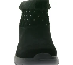 Ballerinas & Slipper|Boots & Stiefel*Skechers Hands Free Slip-ins On-The-Go Joy-Cozy Shimmer Damen Schlupf-Stiefelette mit Air-Cooled Memory-Foam Slip-On Winter-Schuhe mit Scotchgard 144816 Schwarz oder Braun