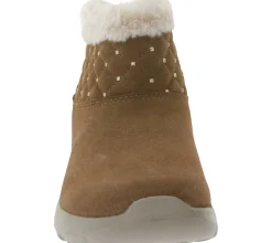 Ballerinas & Slipper|Boots & Stiefel*Skechers Hands Free Slip-ins On-The-Go Joy-Cozy Shimmer Damen Schlupf-Stiefelette mit Air-Cooled Memory-Foam Slip-On Winter-Schuhe mit Scotchgard 144816 Braun