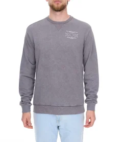 Pullover & Sweater*SKY REBEL Herren Rundhals-Pullover Baumwoll-Sweater im Antik-Look H10068C21372A 12400 Grau