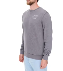 Pullover & Sweater*SKY REBEL Herren Rundhals-Pullover Baumwoll-Sweater im Antik-Look H10068C21372A 12400 Grau
