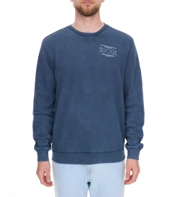 Pullover & Sweater*SKY REBEL Herren Rundhals-Pullover Baumwoll-Sweater im Antik-Look H10068C21372A Dunkelblau, Grün oder Grau