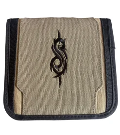 Rucksäcke & Taschen*BioworldMerch Slipknot CD-Tasche für 24 CD´s CD-Hülle Metal-Band CD-Sammler CD-Schutz Schwarz/Beige