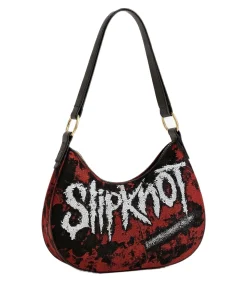 Rucksäcke & Taschen*BioworldMerch Slipknot Metal-Band Umhänge-Tasche stylische Einkaufstasche Fan-Artikel LB111185SLPO Schwarz/Rot/Weiß