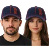 Caps & Mützen*BioworldMerch Slipknot Unisex Base Cap mit Bandschriftzug und Ziernähten Freizeit-Cap 3218SLP Blau/Rot