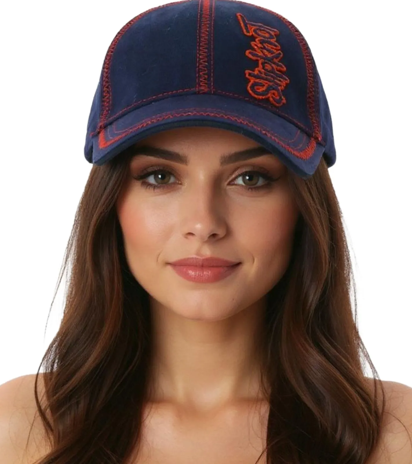 Caps & Mützen*BioworldMerch Slipknot Unisex Base Cap mit Bandschriftzug und Ziernähten Freizeit-Cap 3218SLP Blau/Rot