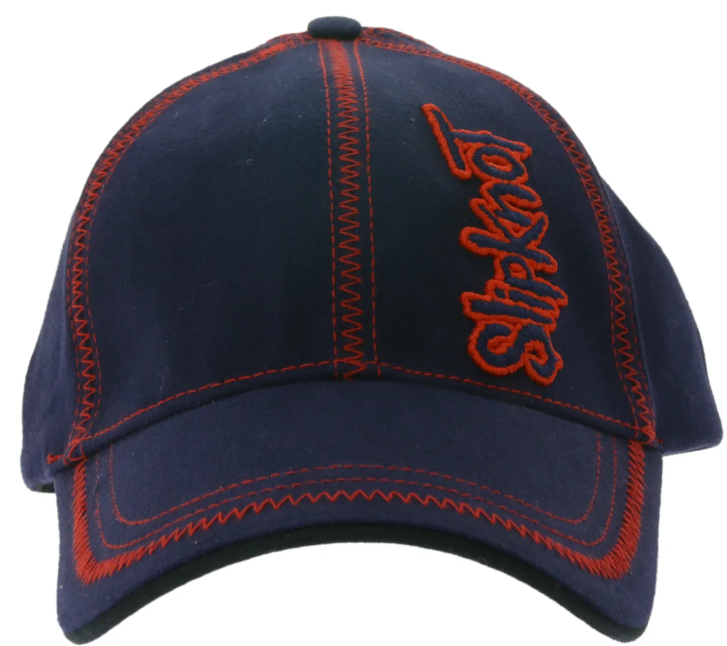 Caps & Mützen*BioworldMerch Slipknot Unisex Base Cap mit Bandschriftzug und Ziernähten Freizeit-Cap 3218SLP Blau/Rot