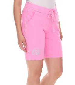 Shorts & Bermudas*SOCCX Damen Freizeit-Shorts kurze Baumwoll-Hose Sommer-Shorts 3643388_2007 Rosa, Blau oder Hellgrau