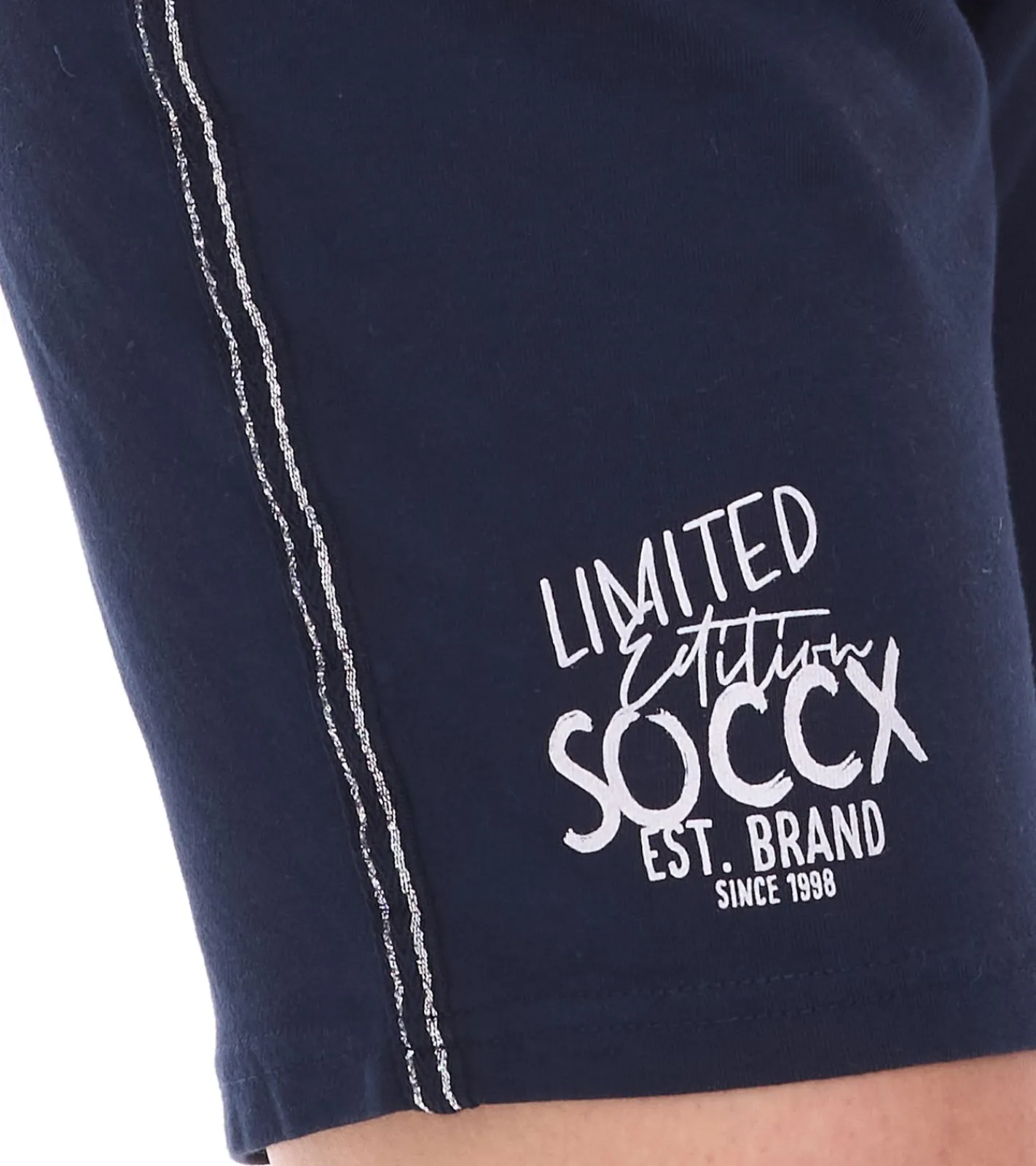 Shorts & Bermudas|Fitnessmode & Jogginghosen*SOCCX Damen Freizeit-Shorts kurze Baumwoll-Hose Sommer-Shorts 3643388_2007 Blau