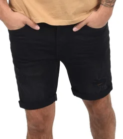 Shorts & Bermudas*SOLID ! Herren Freizeit-Bermuda Denim-Hose Baumwoll-Shorts kurze Hose 21104062 797002 Schwarz