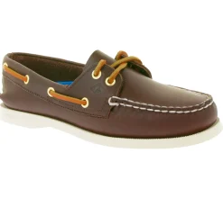 Bootsschuhe & Segelschuhe*SPERRY Authentic Original 2-Eye Segel-Schuhe aus Echtleder Boots-Schuhe in Braun, Schwarz oder Blau