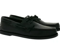 Bootsschuhe & Segelschuhe*SPERRY Authentic Original 2-Eye Segel-Schuhe aus Echtleder Boots-Schuhe in Braun, Schwarz oder Blau