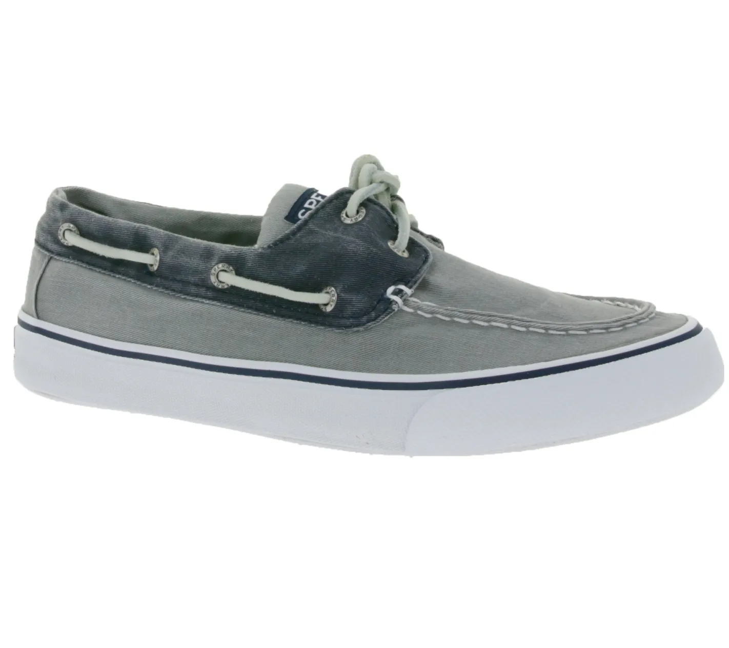 Segelschuhe & Bootsschuhe*SPERRY Bahama II SW Herren Leinen-Sneaker Bootsschuhe STS22018 Grau/Blau