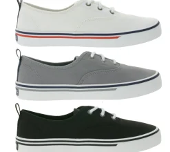 Sneaker & Turnschuhe*SPERRY Crest CVO Canvas Damen Freizeit-Sneaker mit Memory-Foam Sohle Alltags-Schuhe Schnür-Schuhe Weiß, Grau oder Schwarz