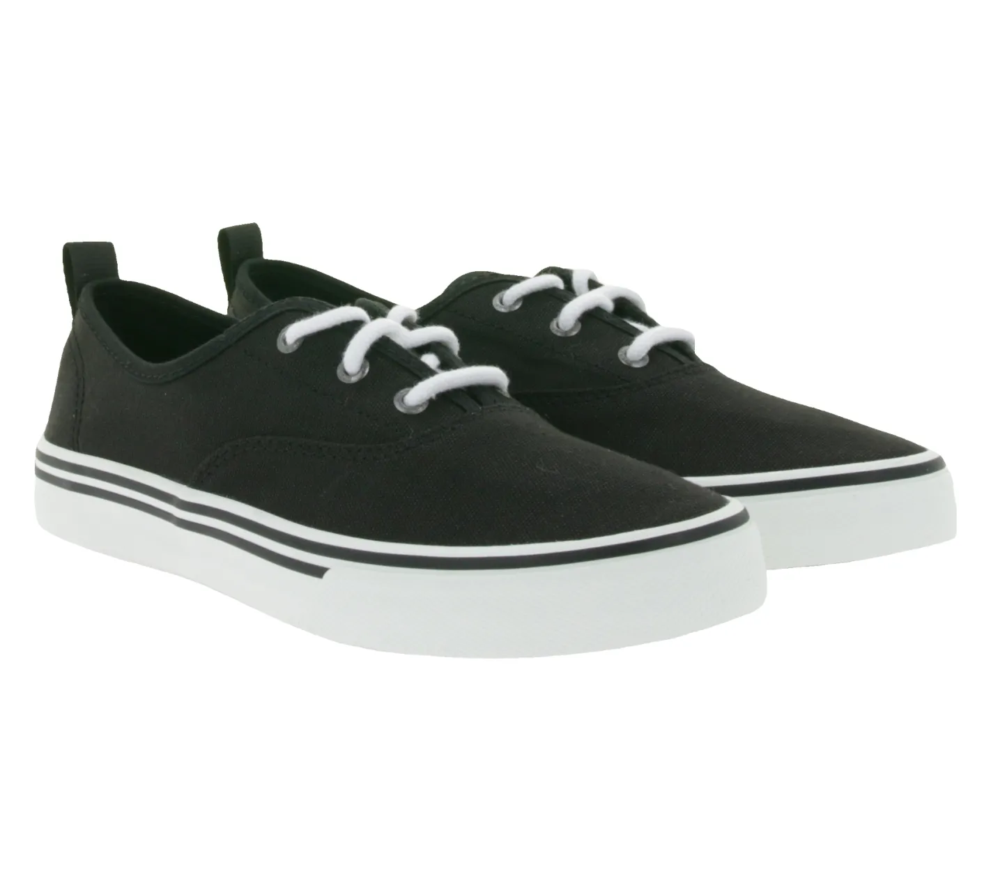 Sneaker & Turnschuhe*SPERRY Crest CVO Canvas Damen Freizeit-Sneaker mit Memory-Foam Sohle Alltags-Schuhe Schnür-Schuhe STS85872 Schwarz/Weiß