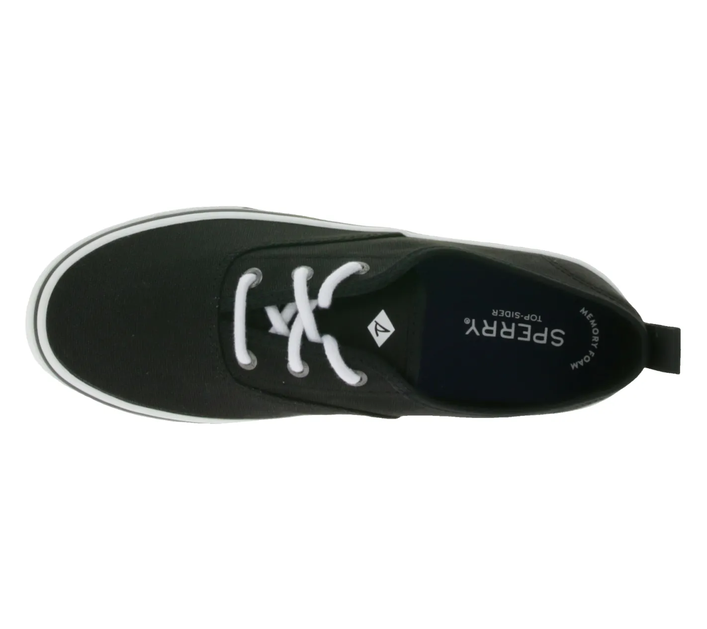 Sneaker & Turnschuhe*SPERRY Crest CVO Canvas Damen Freizeit-Sneaker mit Memory-Foam Sohle Alltags-Schuhe Schnür-Schuhe STS85872 Schwarz/Weiß
