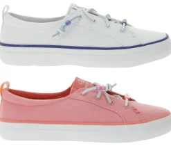 Sneaker & Turnschuhe*SPERRY Crest Vibe Canvas Damen Freizeit-Sneaker nachhaltige Alltags-Schuhe Schlupf-Schuhe STS884 Flamingo Pink oder Weiß