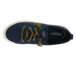 Sneaker & Turnschuhe*SPERRY Crest Vibe Canvas Damen Freizeit-Sneaker Alltags-Schuhe Schlupf-Schuhe STS81904 Dunkelblau/Braun