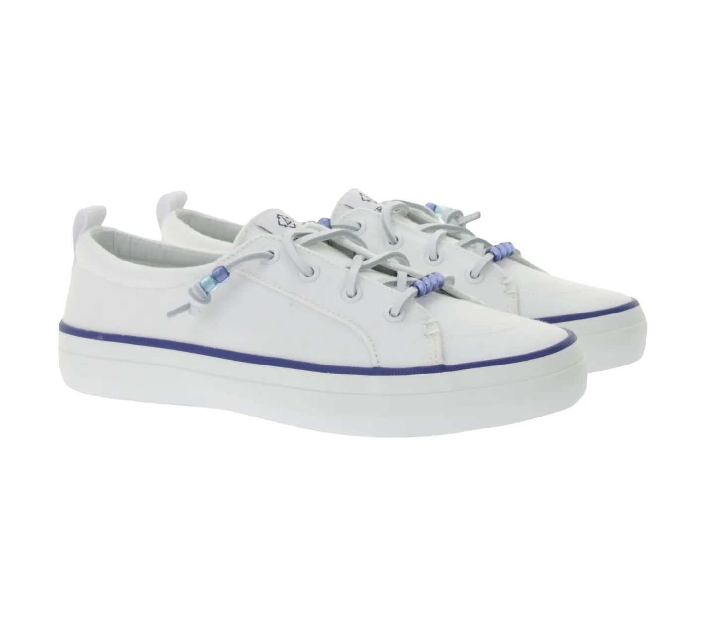 Sneaker & Turnschuhe*SPERRY Crest Vibe Canvas Damen Freizeit-Sneaker nachhaltige Alltags-Schuhe Schlupf-Schuhe STS88472 Weiß/Blau