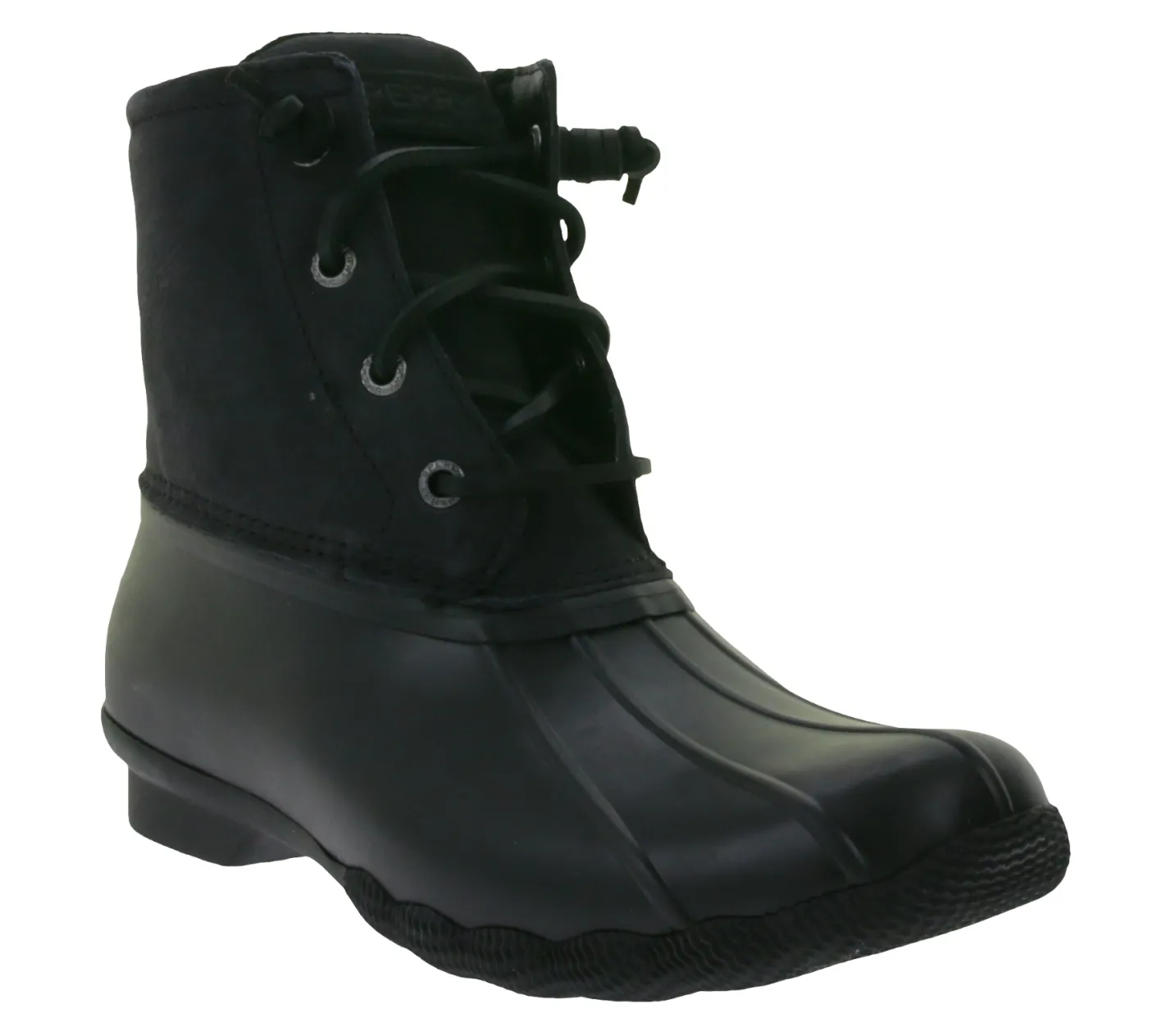 Boots & Stiefel*SPERRY Saltwater Damen Boots wasserdichte Stiefelette mit Echtleder und Wave-Siping-Technologie STS88108 Schwarz