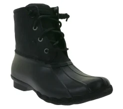 Boots & Stiefel*SPERRY Saltwater Damen Boots wasserdichte Stiefelette mit Echtleder und Wave-Siping-Technologie STS88108 STS91176 Schwarz oder Braun