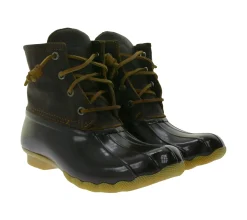 Boots & Stiefel*SPERRY Saltwater Damen Boots wasserdichte Stiefelette mit Echtleder und Wave-Siping-Technologie STS88108 STS91176 Schwarz oder Braun
