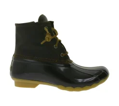 Boots & Stiefel*SPERRY Saltwater Damen Boots wasserdichte Stiefelette mit Echtleder und Wave-Siping-Technologie STS91176 Braun