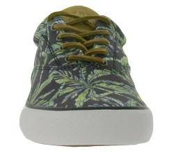 Bootsschuhe & Segelschuhe*SPERRY Striper II CVO Seacycled nachhaltiger Herren Canvas-Sneaker mit Wave-Siping-Technologie und Palmendruck STS25131 Schwarz