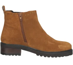 Boots & Stiefel*SPM Lano Damen Echtleder Stiefelette mit Nietenbesatz Chelsea Boots 11000017 Braun oder Schwarz