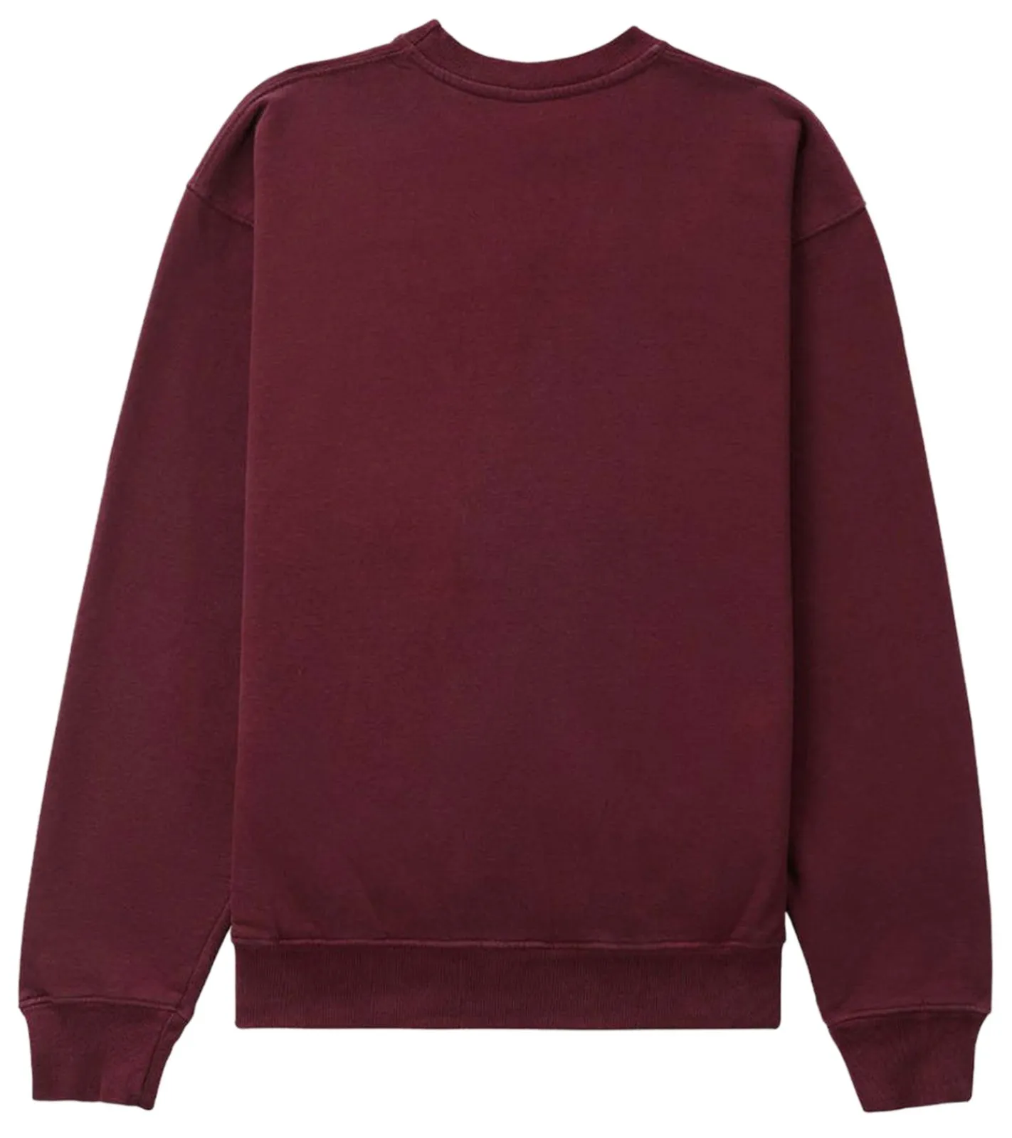 Sweater & Pullover*Sporty & Rich Damen Rundhals-Sweatshirt mit Health Wellness-Print Baumwoll-Pullover Merlot/Weiß