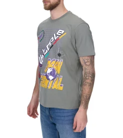 T-Shirts & Tank Tops*STAPLE Addison Herren T-Shirt modisches Baumwoll-Shirt mit großem Front-Print "DSGN MENTAL" 2208C7035 Grau