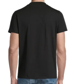 T-Shirts & Tank Tops*steffen klein Herren T-Shirt Baumwoll-Shirt mit Logo-Schriftzug am Hals Rundhals-Shirt 906271 Schwarz