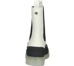 Boots & Stiefel*Steve Madden Challenger Damen Boots Echtleder SM11001719-03001-287 Creme-Schwarz