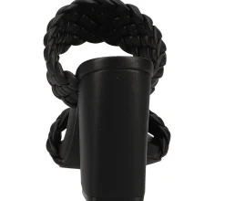 Zehentrenner & Sandalen*Steve Madden Tangle Damen Absatz-Pantoletten mit Flechtriemen Schlappen SM11001435-02002-001 Schwarz