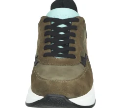 Sneaker & Turnschuhe*STEVEN NEW YORK Damen Echtleder-Schuhe Low-Top Sneaker mit Dämpfung Made in Portugal SNY11000296-03005-348 Khaki/Rosa/Blau