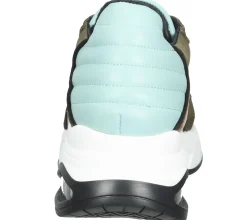 Sneaker & Turnschuhe*STEVEN NEW YORK Damen Echtleder-Schuhe Low-Top Sneaker mit Dämpfung Made in Portugal SNY11000296-03005-348 Khaki/Rosa/Blau