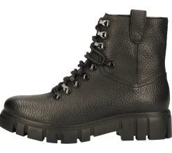 Boots & Stiefel*STEVEN NEW YORK Damen Echtleder Stiefelette Schnür-Schuhe SNY11000103-03003-014 Schwarz