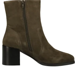 Boots & Stiefel*STEVEN NEW YORK Damen Echtleder Stiefelette mit Blockabsatz SNY11000058-03002-305 Grün