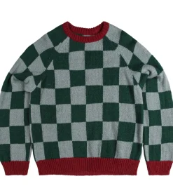 Hemden & Poloshirts*Stockholm (Surfboard) Club Herren Strick-Pullover im Karo-Strickmuster Freizeit-Pullover U2000105 Grün/Blau