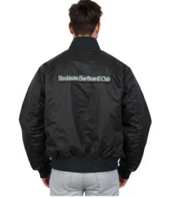 Jacken & Mäntel*Stockholm (Surfboard) Club Herren Bomber-Jacke stylische College-Jacke U3000101 Schwarz