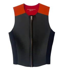 Wassersport*Stockholm (Surfboard) Club Herren Neopren-Anzug Badeanzug mit Reißverschluss 2 mm Schwarz/Orange