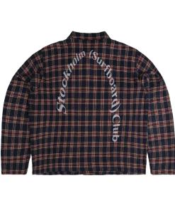 Hemden & Poloshirts*Stockholm (Surfboard) Club Flanellhemd Langarm-Hemd im Karomuster Freizeit-Shirt U4000108 Navy/Rot