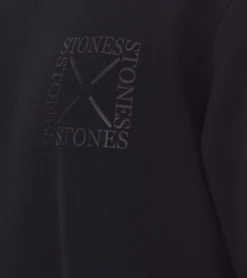 Pullover & Sweater*STONES Herren Basic-Pullover moderner Baumwoll-Sweater Sweatshirt Langarm-Shirt 400gsm Schwarz