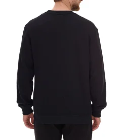 Pullover & Sweater*STONES Herren Basic-Pullover moderner Baumwoll-Sweater Sweatshirt Langarm-Shirt 400gsm Schwarz
