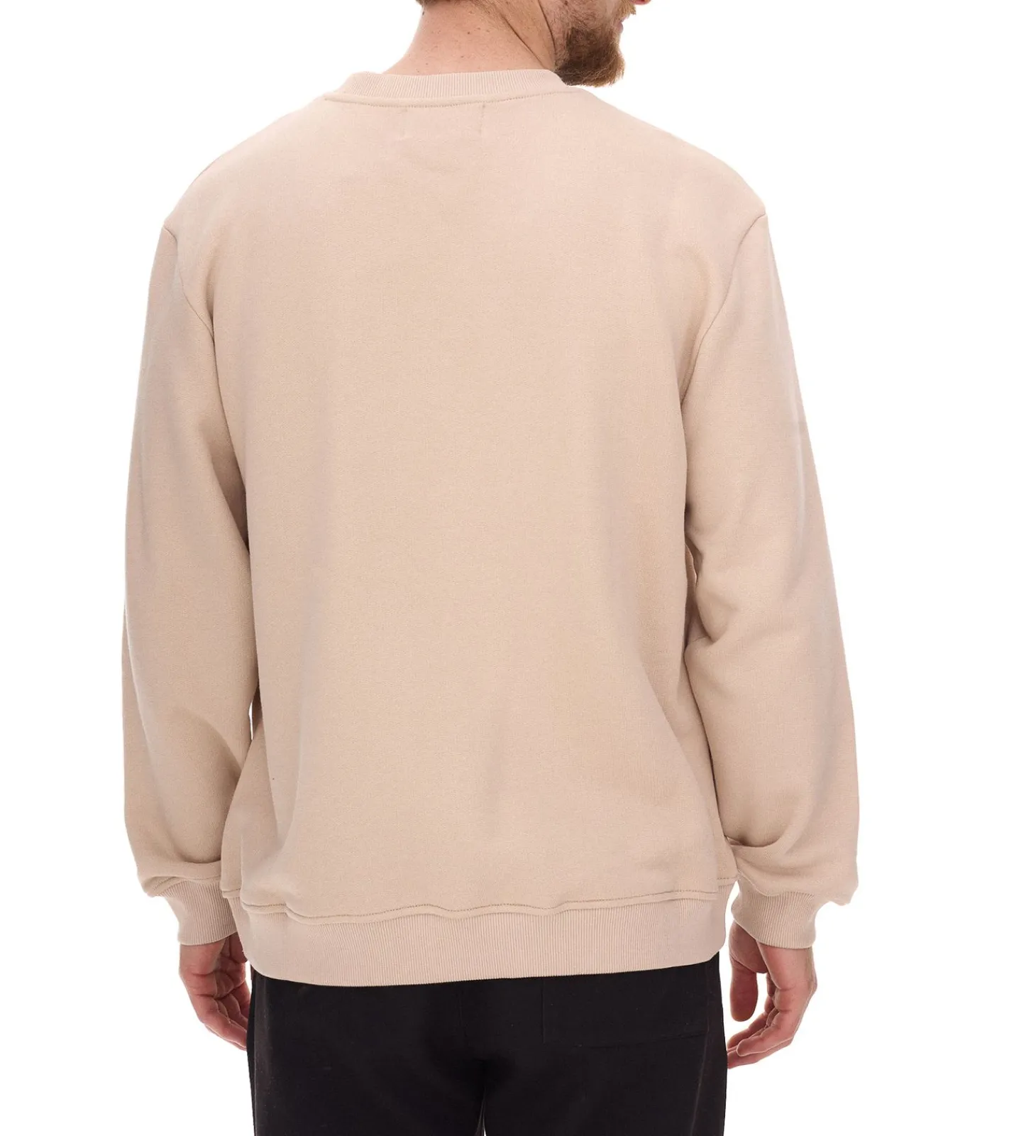 Pullover & Sweater*STONES Herren Basic-Pullover moderner Baumwoll-Sweater Sweatshirt Langarm-Shirt 400gsm in Dunkelgrau, Schwarz oder Beige