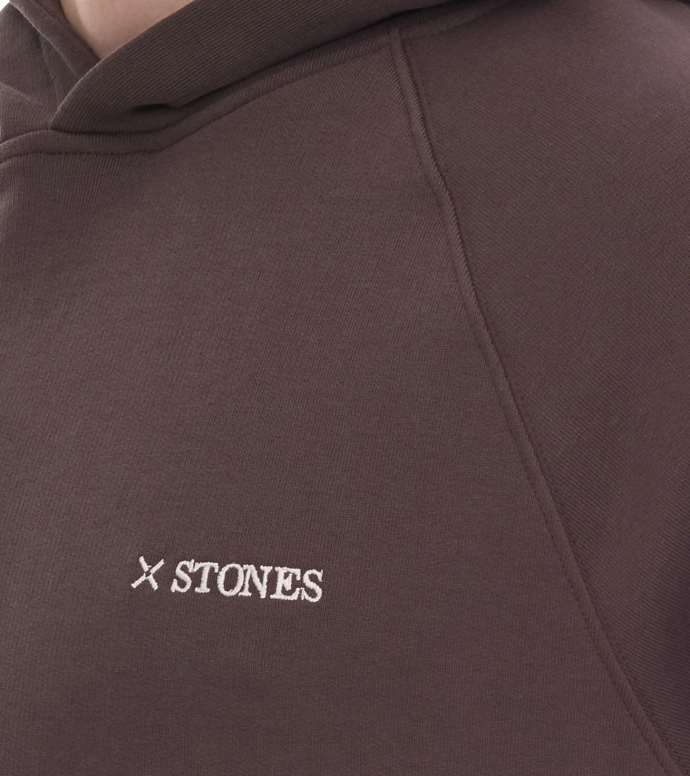 Pullover & Sweater*STONES Herren Hoodie moderner Baumwoll-Pullover Kapuzen-Pullover mit Logo-Stick Oversized-Fit 400gsm Braun, Beige, Schwarz